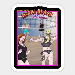 Beach party ghouls Sticker